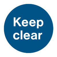 Blue Circle - Keep Clear