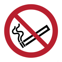 Circle with diagonal bar - P002-No smoking