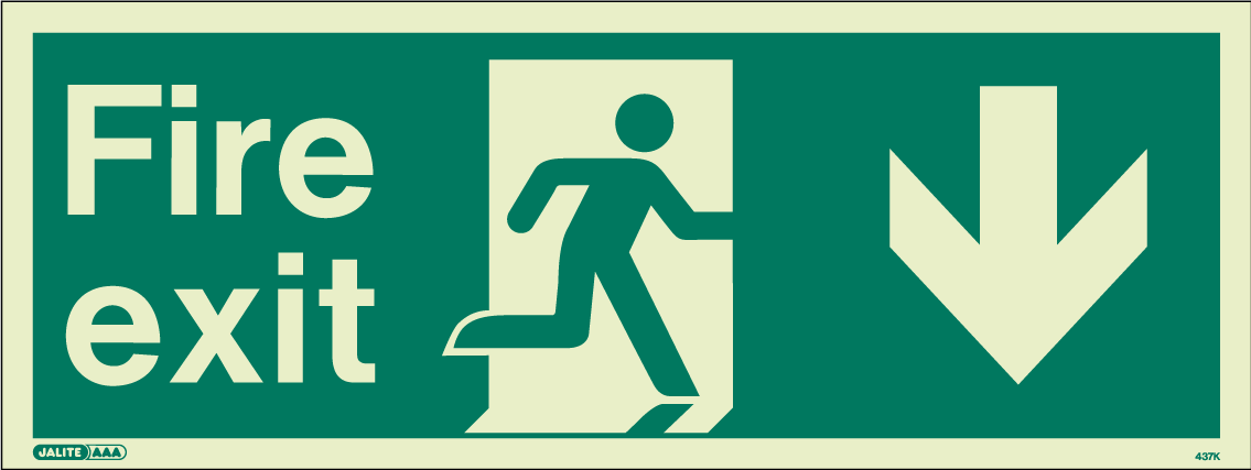 Arrow Down Fire Exit