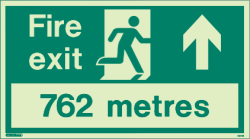 Directional Tunnel sign Fire Exit 