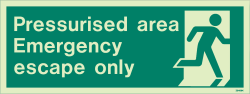 Pressurised area Emergency escape area